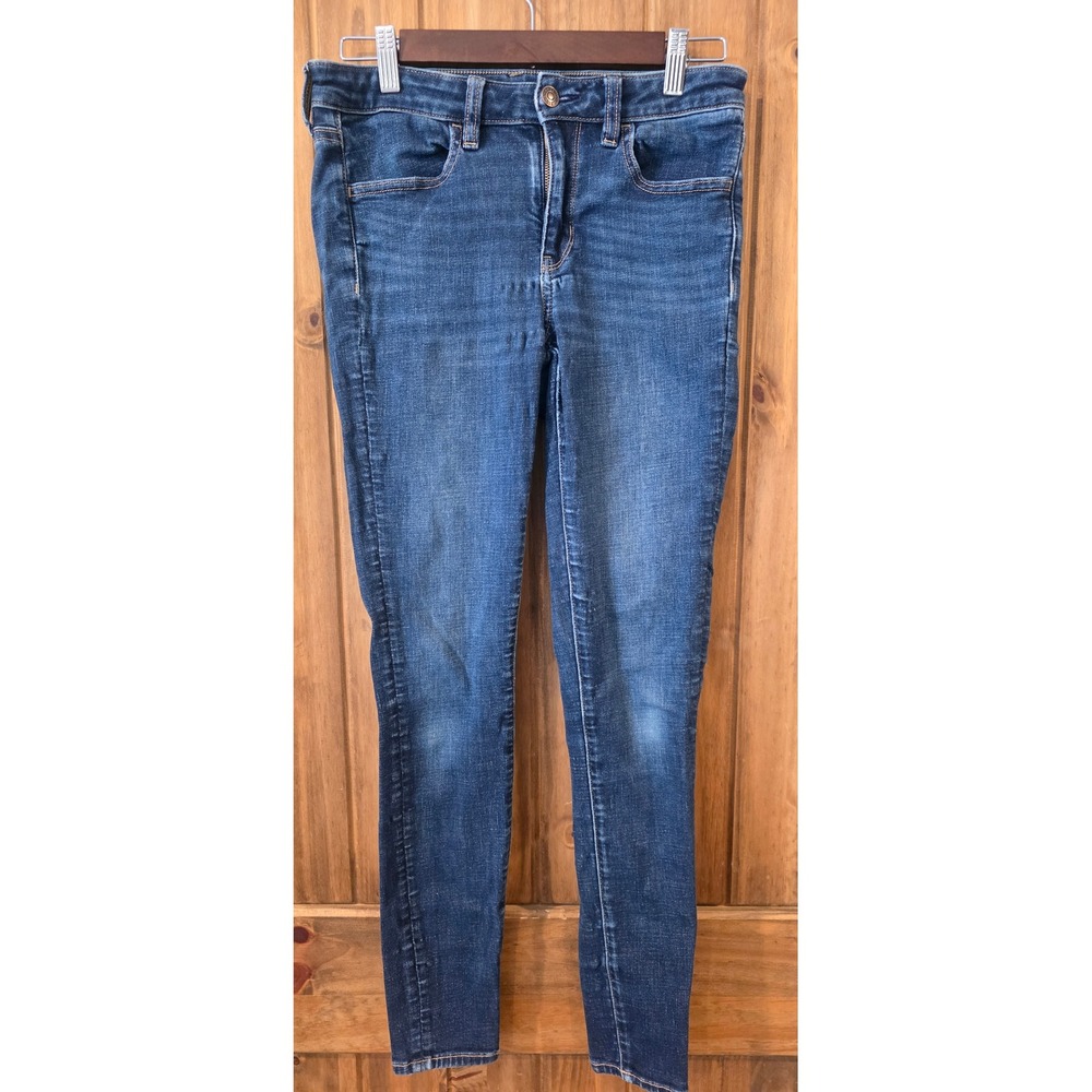 American Eagle Jegging Women 6 Long Blue Excellent Next Level Stretch Denim